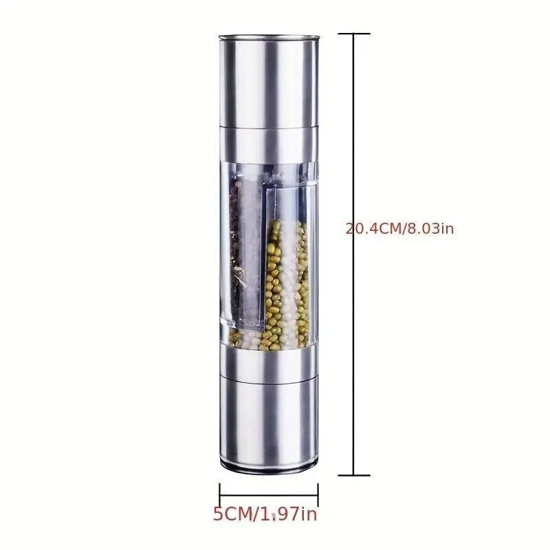 Stainless Steel 2-in-1 Salt and Pepper Grinder