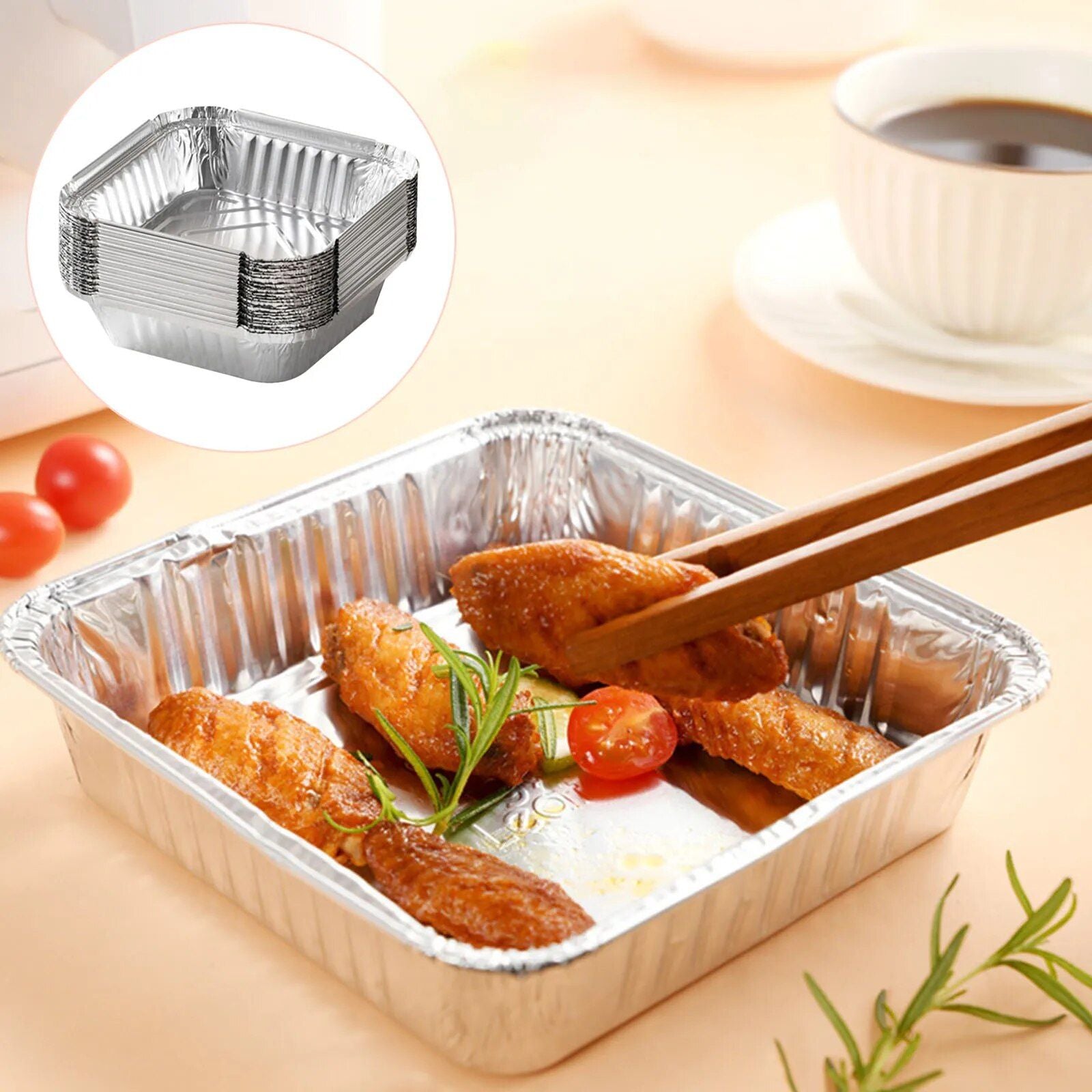 Versatile 20Pcs Aluminum Foil Food Containers