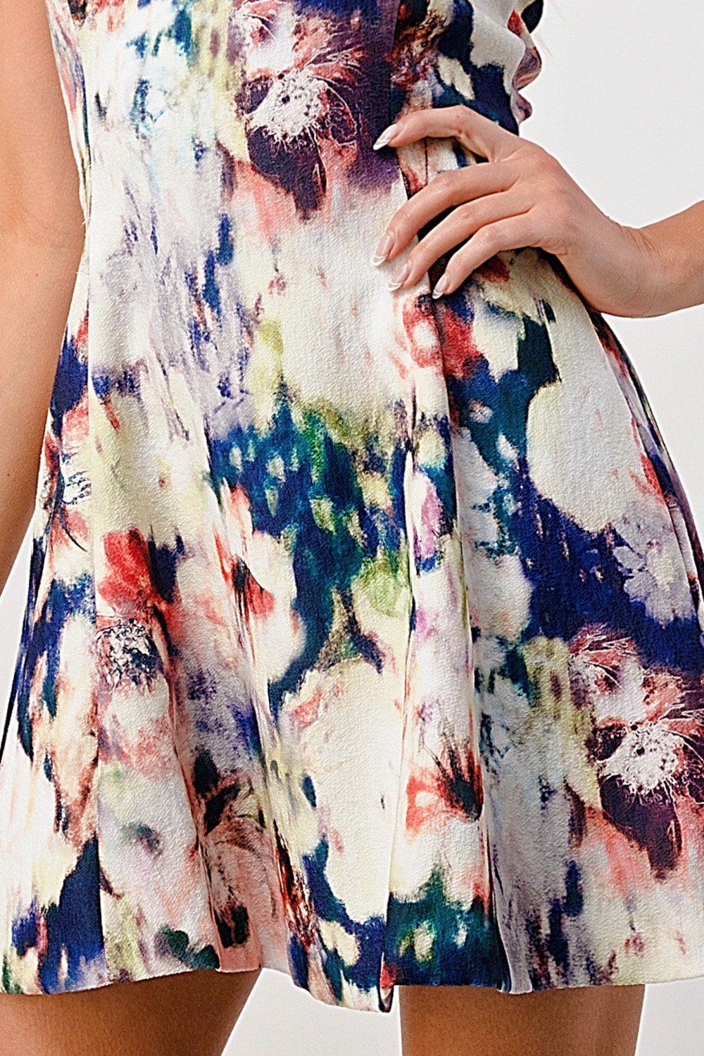 Oil Painting Floral Printed Fashion Dress