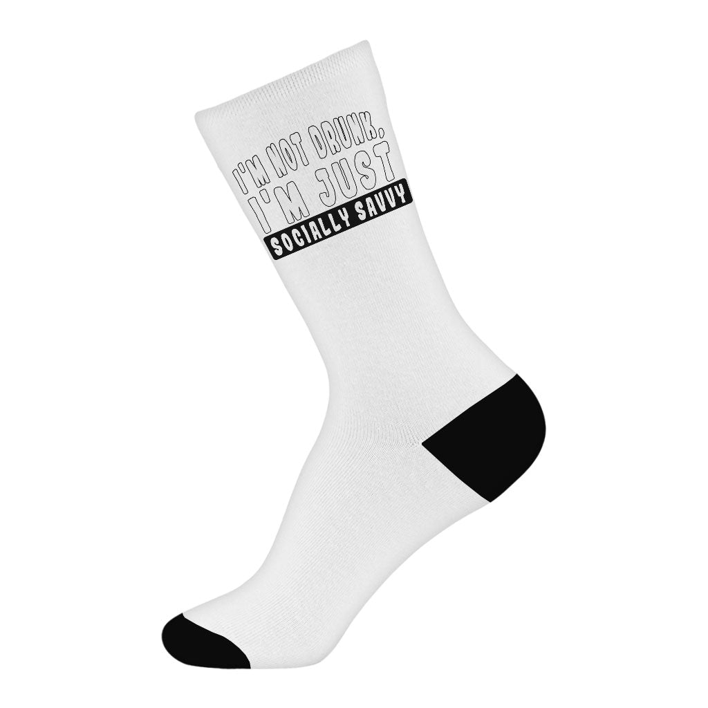 Trendy Design Socks - Quotes Novelty Socks - Funny Crew Socks