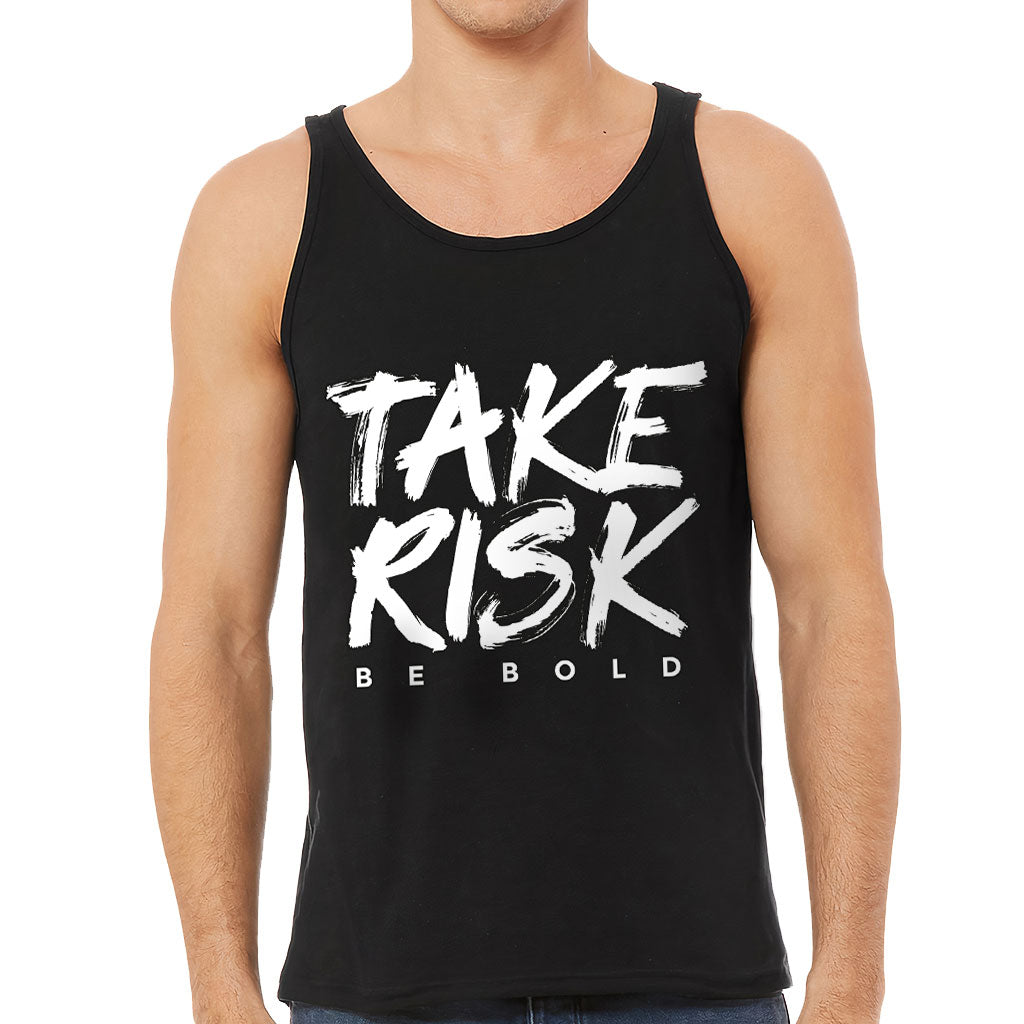 Take Risk Tank - Funny Workout Tank - Themed Jersey Tank