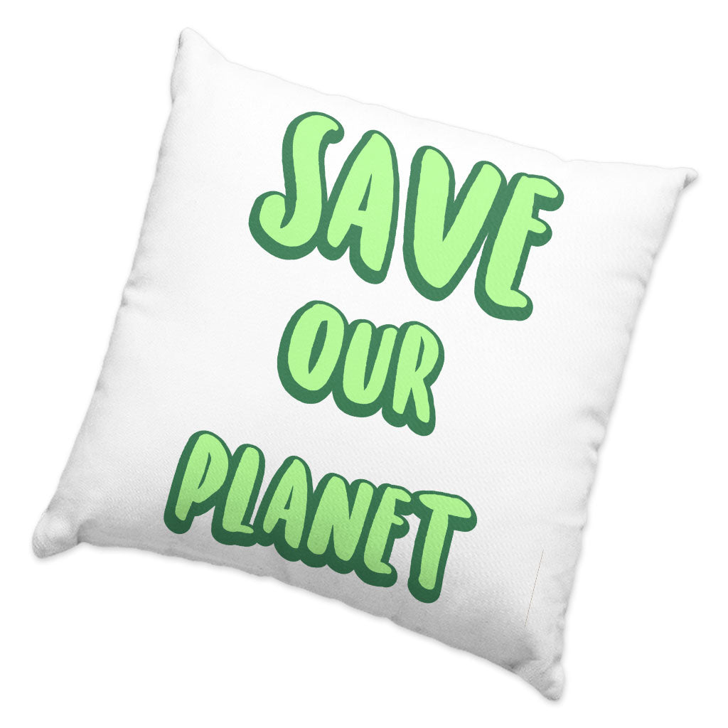 Save the Planet Square Pillow Cases - Earth Day Pillow Covers - Trendy Pillowcases