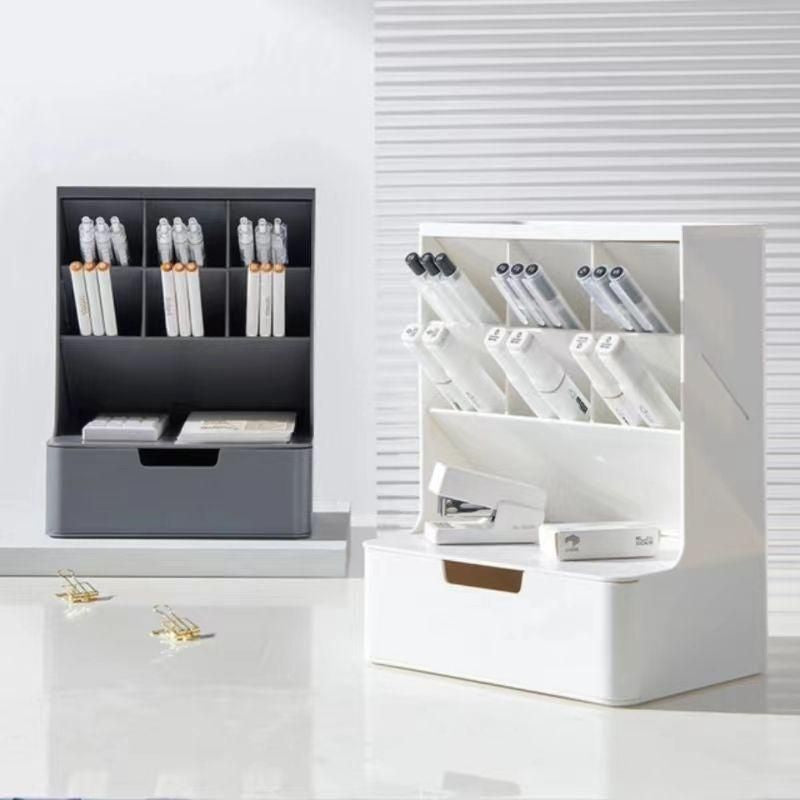 Elegant Desk Organizer: Multi-Functional Office & Cosmetic Storage Rack