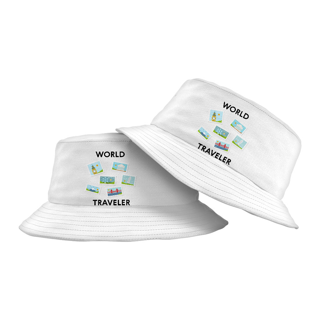 World Traveler Bucket Hat - Unique Hat - Art Bucket Hat