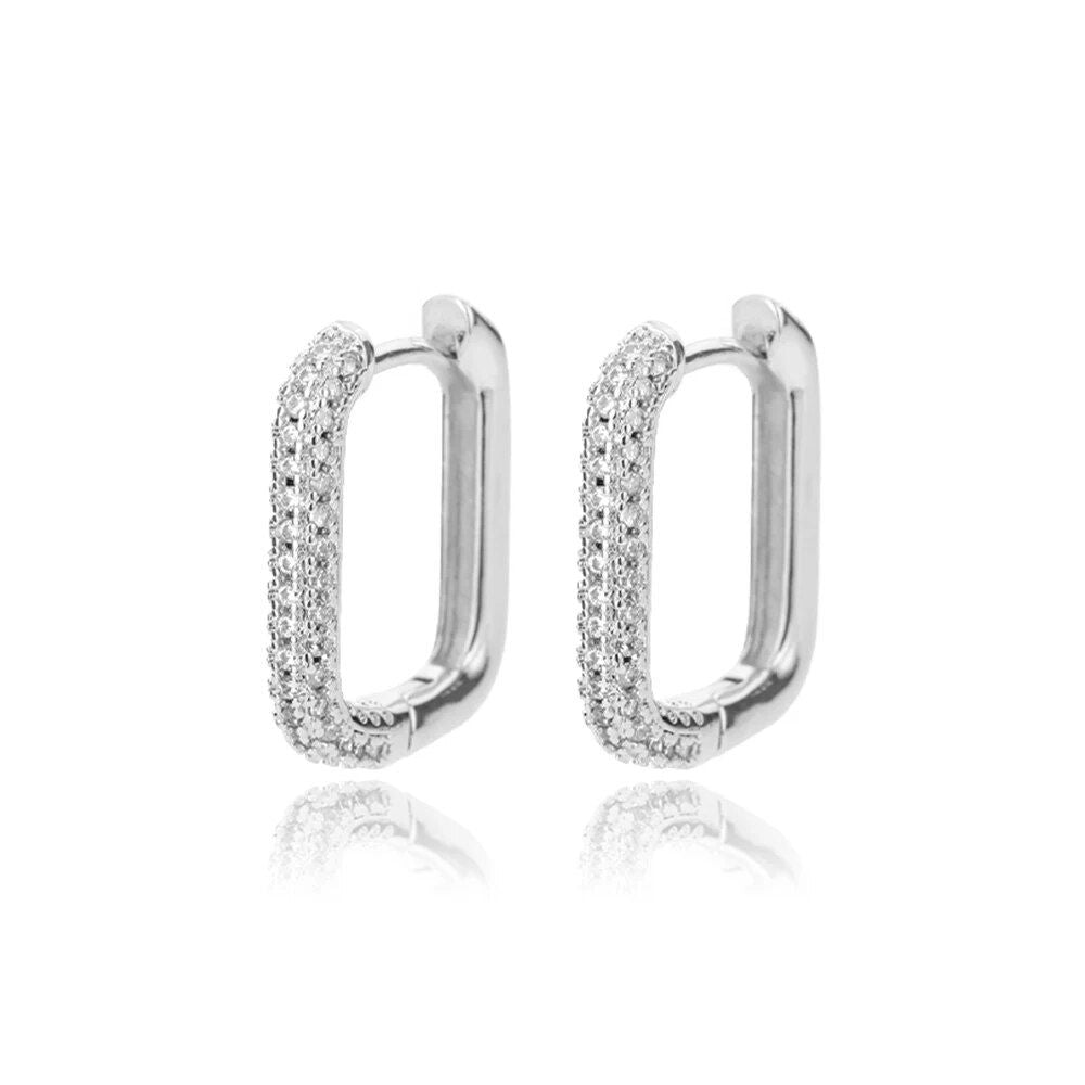 Zircon Hoop Earrings