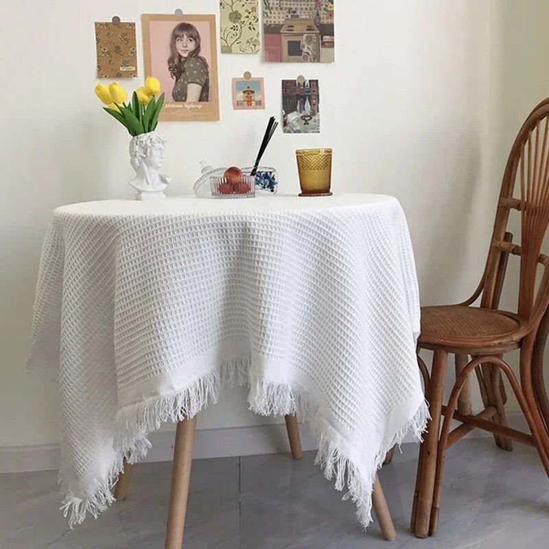 Elegant Crocheted Cotton-Polyester Tablecloth