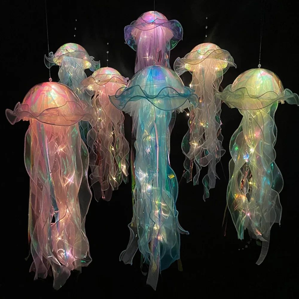 Enchanting Jellyfish Night Light - Portable Flower Lamp for Bedroom and Home Decor