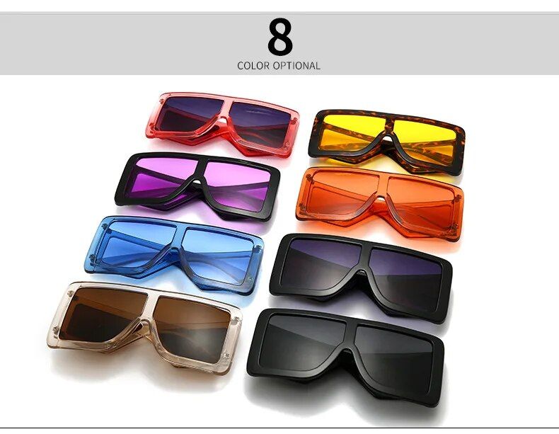 Chic Square Retro Sunglasses for Women - Oversized & UV400 Protected