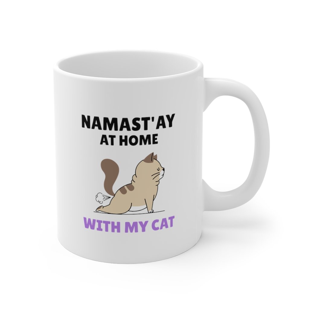 Namast'ay Home with My Yoga Cat Mug