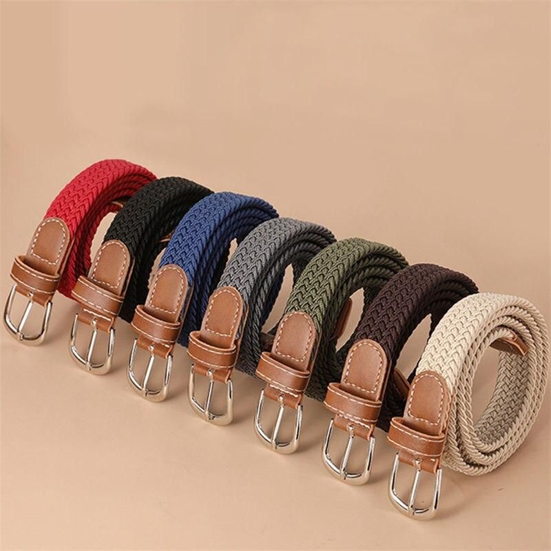 2023 Trendy Unisex Canvas Belt with Metal Alloy Pin Buckle for Casual and Formal Attire