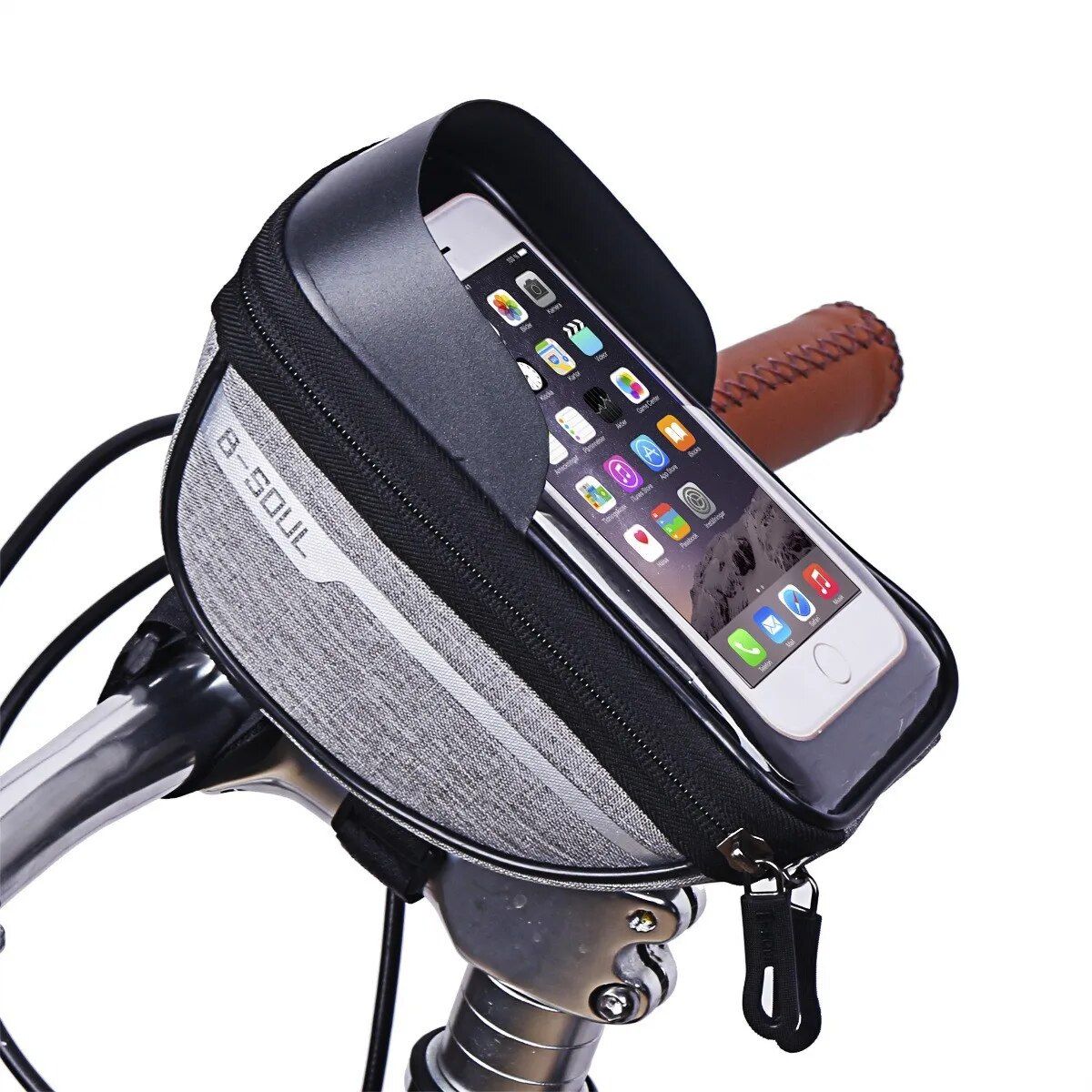 Waterproof Top Tube Bike Bag with Touch Screen Phone Holder