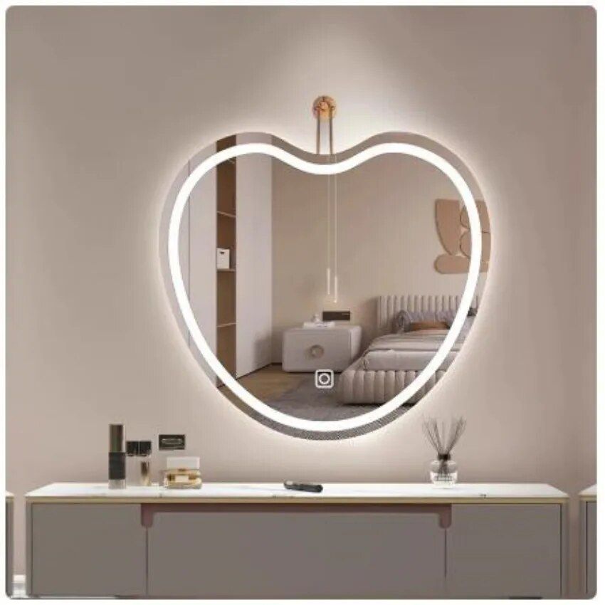 Cloud Heart Shaped Makeup Mirror LED