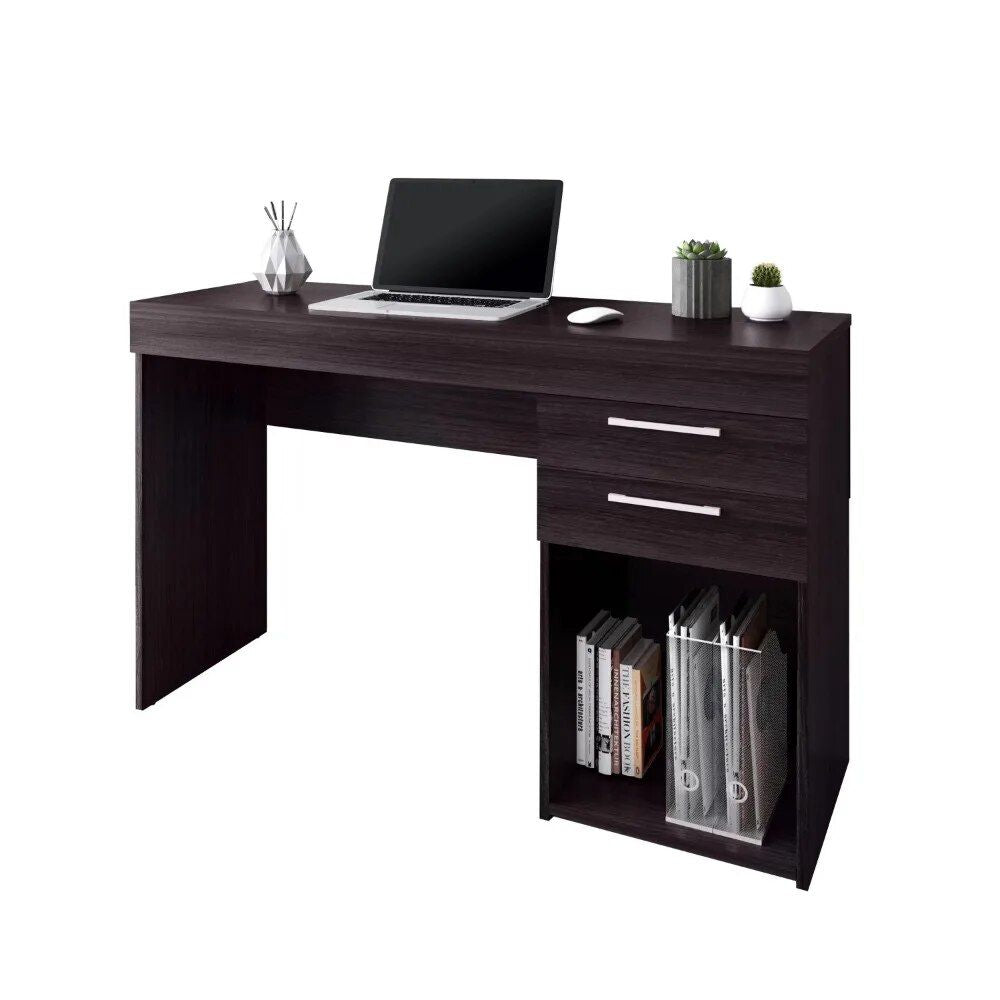 Modern Espresso Computer Desk for Small Spaces