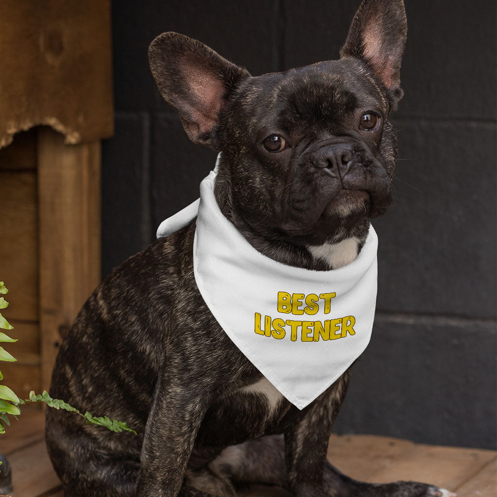 Listener Pet Bandana - Funny Dog Bandana - Cool Pet Scarf