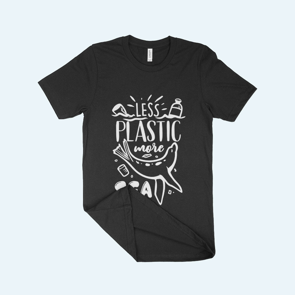 Less Plastic More Sea Unisex Jersey T-Shirt Made in USA