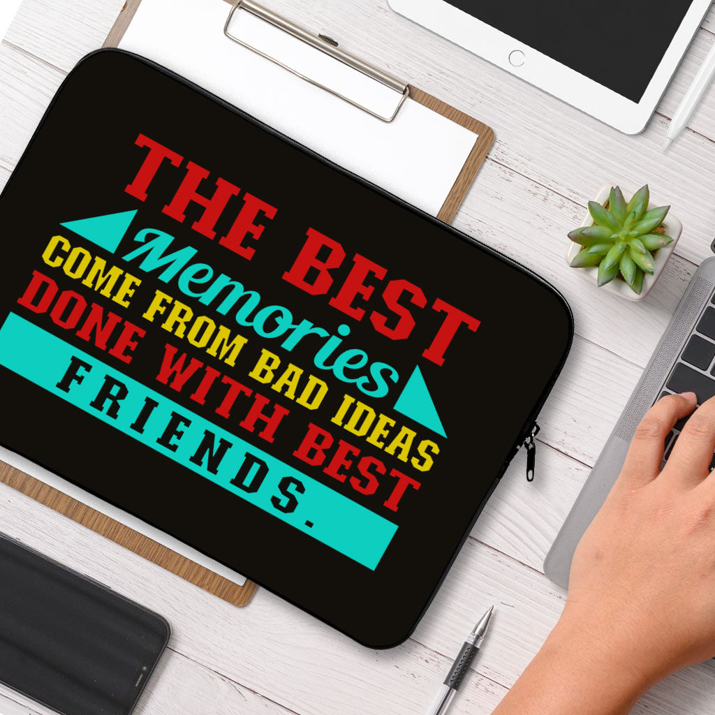 Best Friend Quotes MacBook Air 14" Sleeve - Funny Design Laptop Sleeve - Graphic MacBook Sleeve