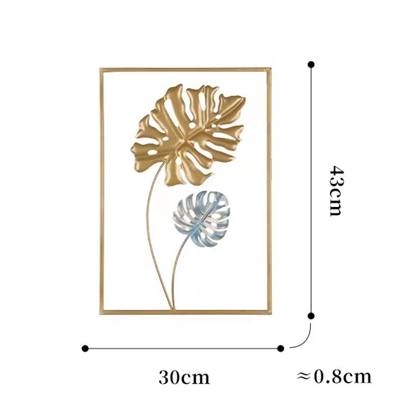 Modern Nordic Ginkgo Leaf Metal Wall Art