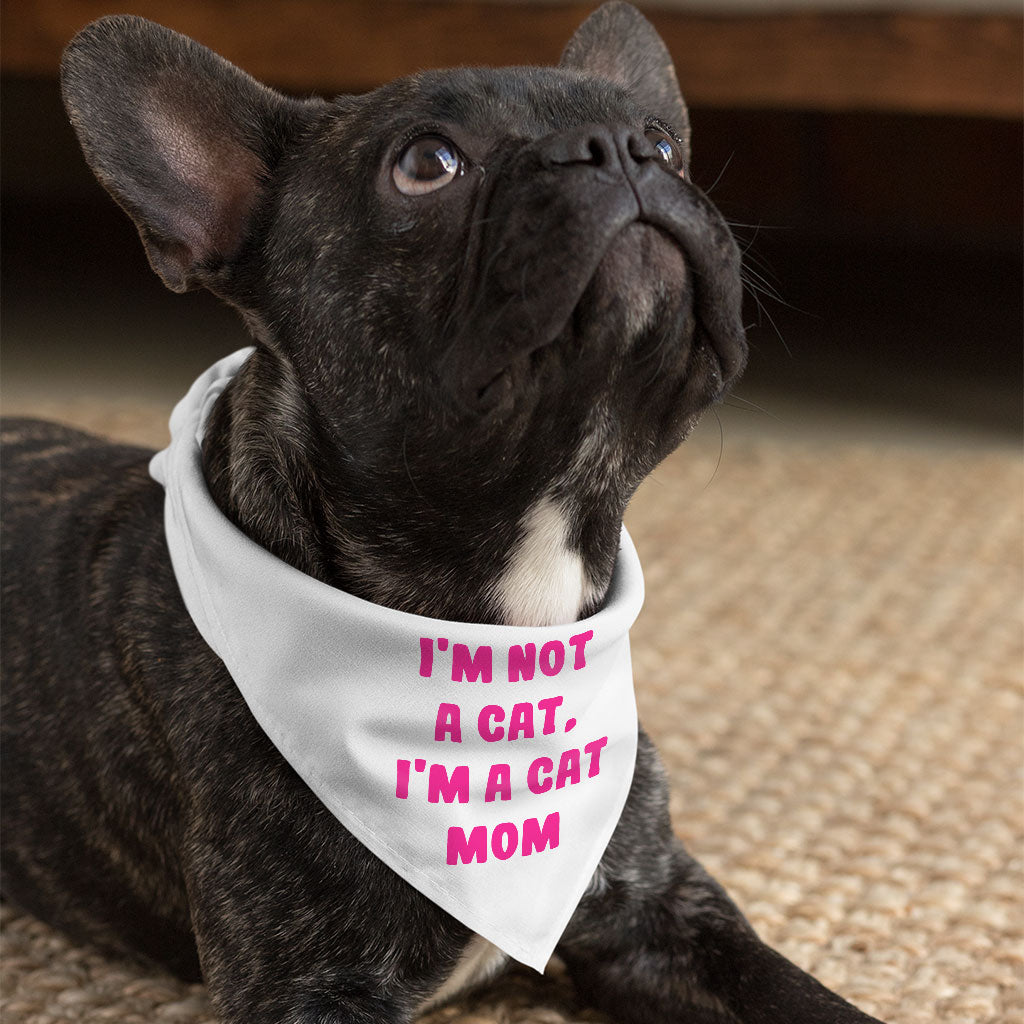 I'm Not a Cat Pet Bandana - Cute Dog Bandana - Printed Pet Scarf