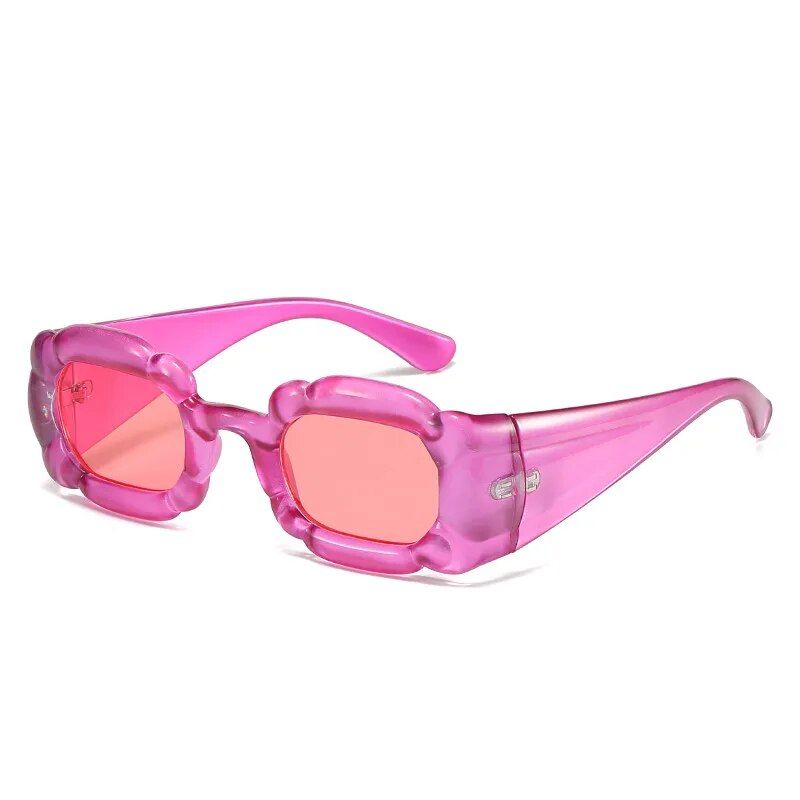 Retro Pink Square Sunglasses