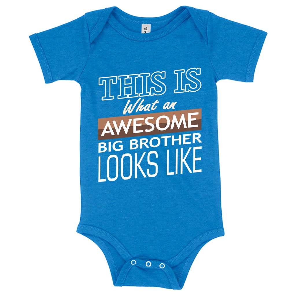 Baby Jersey Awesome Big Brother Onesie - I'm the Big Brother Onesie - Funny Family Onesie