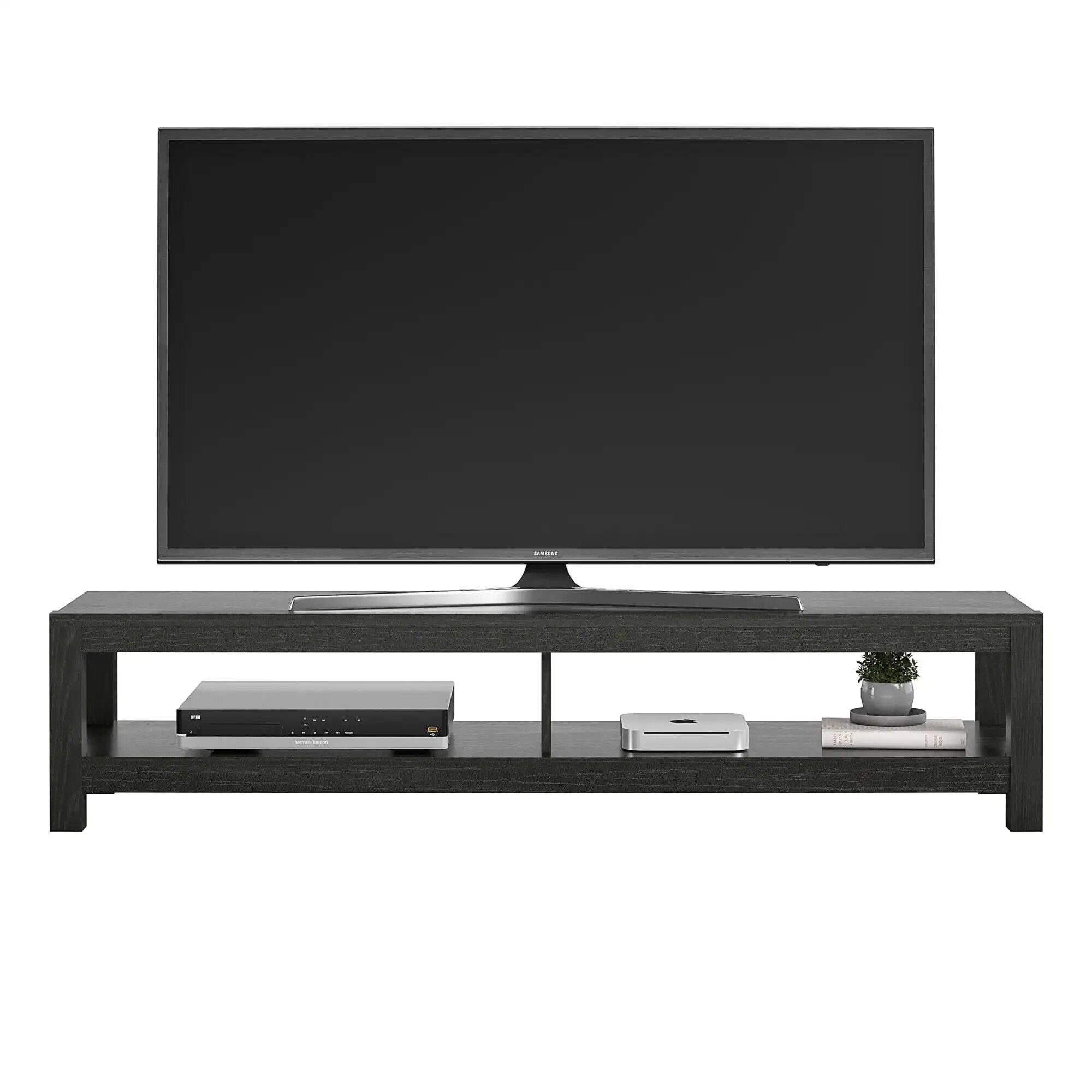 Modern Black Oak TV Stand