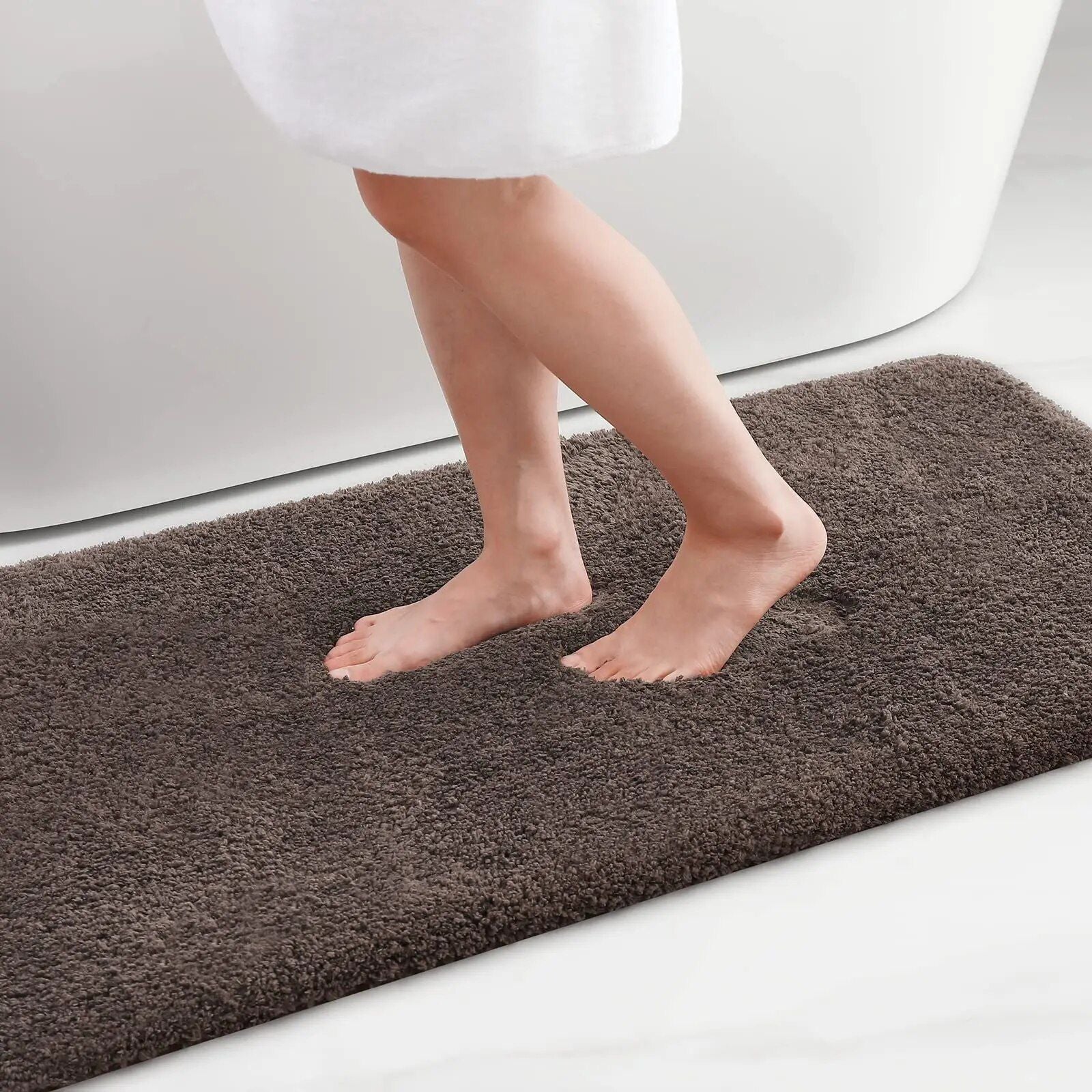 Luxurious Quick-Dry Absorbent Plush Bath Rug - Anti-Slip, Soft, and Durable for Home Decor