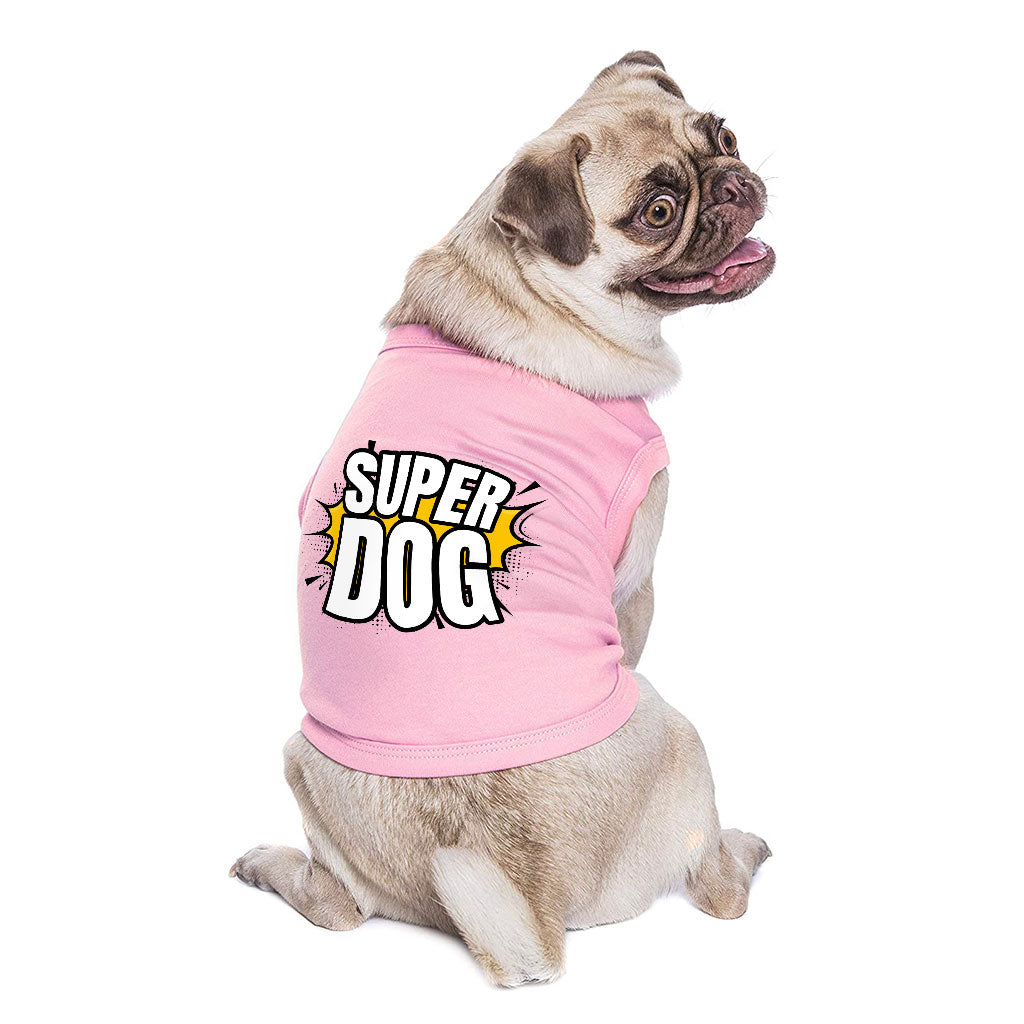 Super Dog Sleeveless Shirt - Colorful Dog Shirt - Graphic Dog Clothing