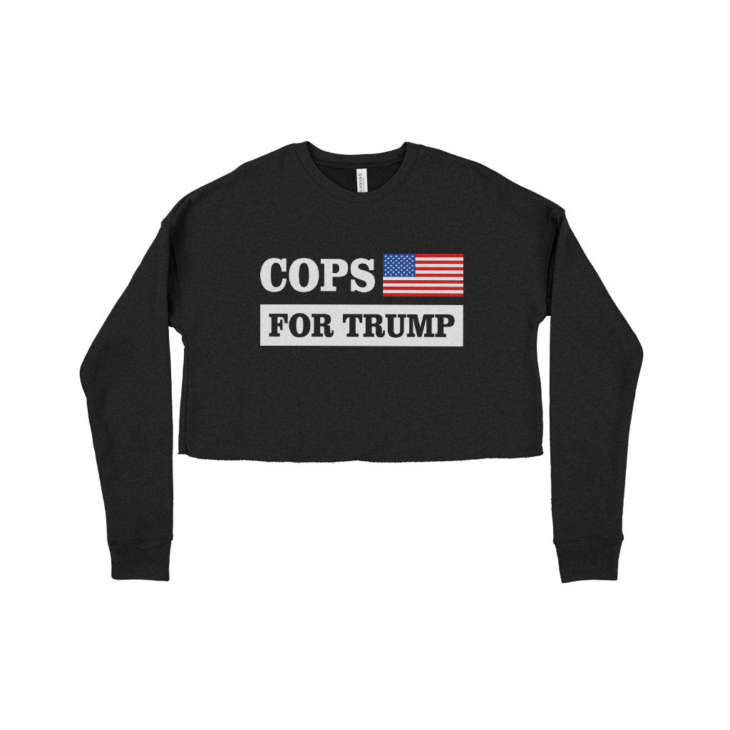 Women's Cropped Cops for Trump Sweatshirt - Donald Trump Sweatshirt