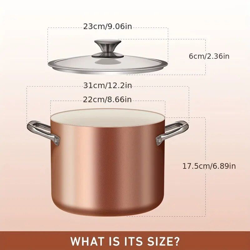 7-Quart Elegant Rose Gold Multi-Use Stockpot