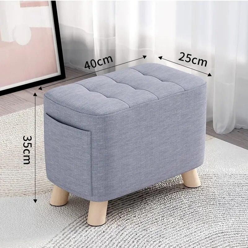 Modern Minimalist Wooden Ottoman & Stool