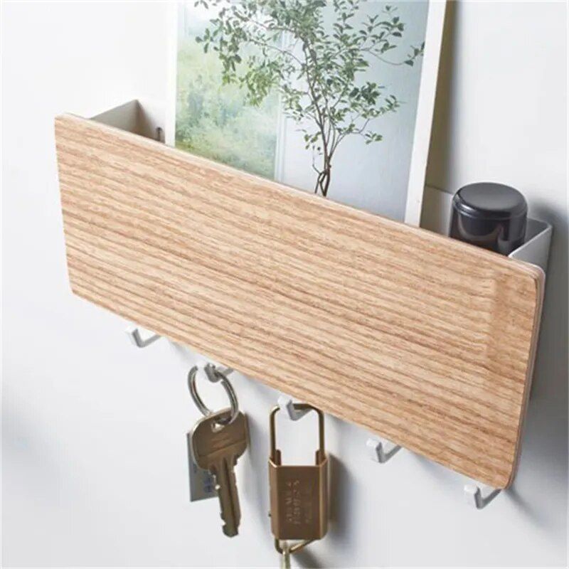 Eco-Friendly Bamboo Key & Coat Wall Hanger