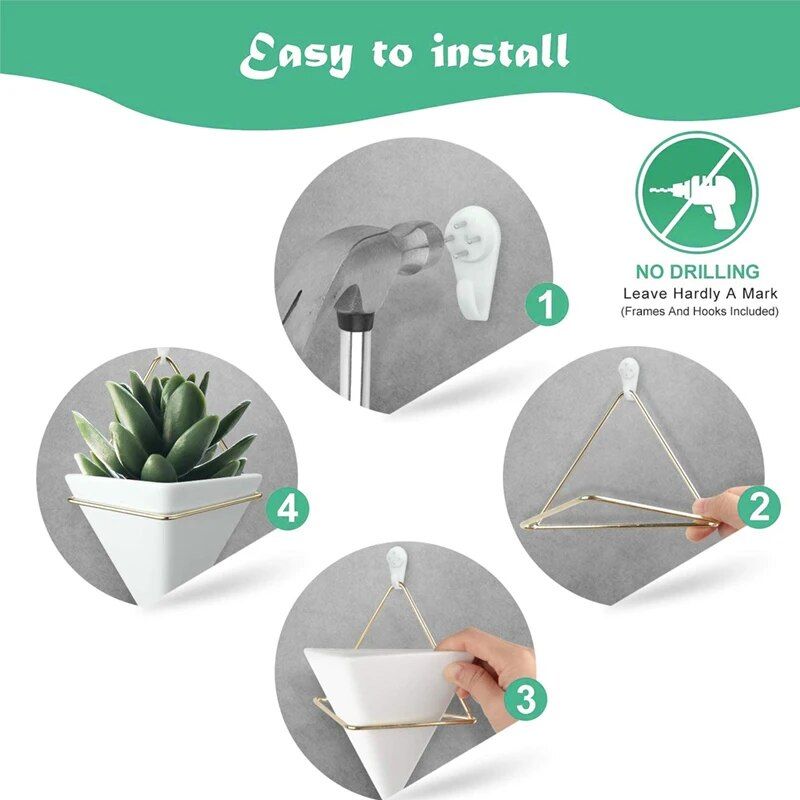 Wall Mounted Triangle Plant Flower Pot