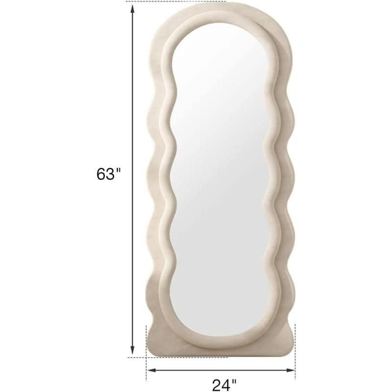 Elegant Full-Length Wavy Mirror