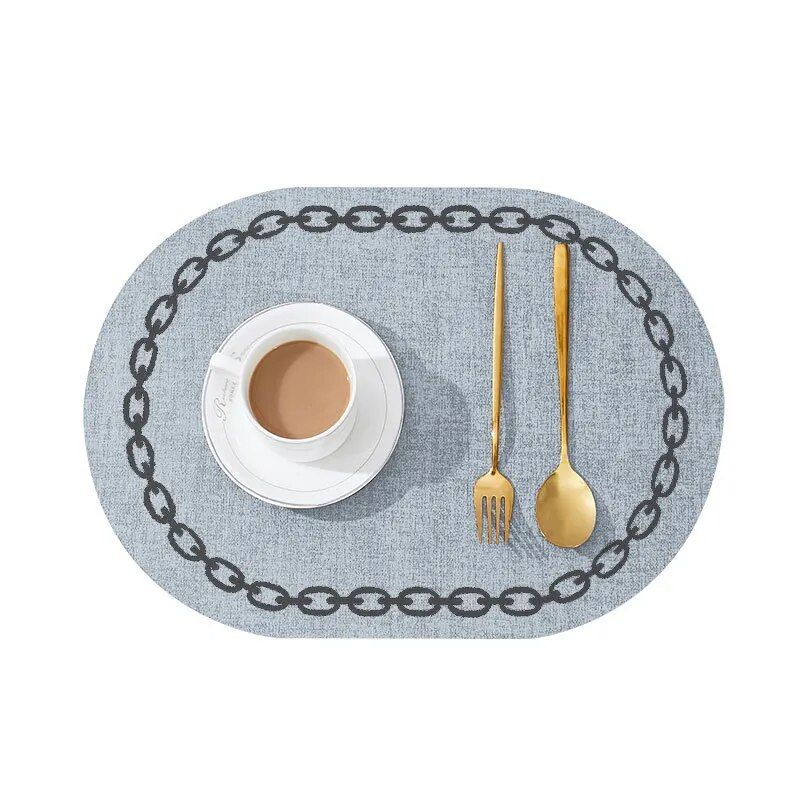 Elegant Nordic Leather Placemats - Waterproof and Heat-Resistant for Ultimate Table Protection