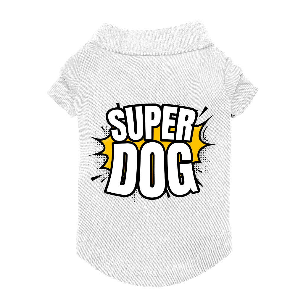 Super Dog Polo Shirt - Colorful Dog T-Shirt - Graphic Dog Clothing