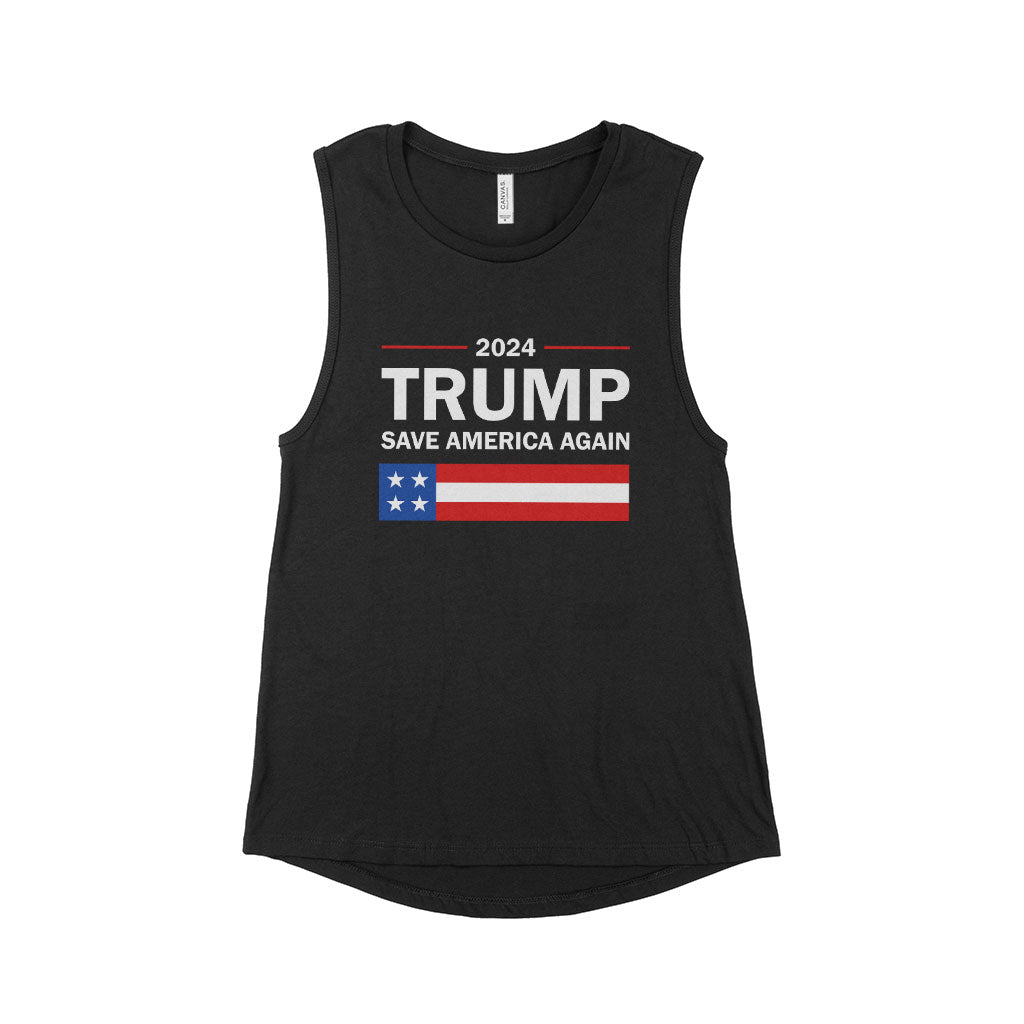 Women's Jersey Muscle Trump Tank