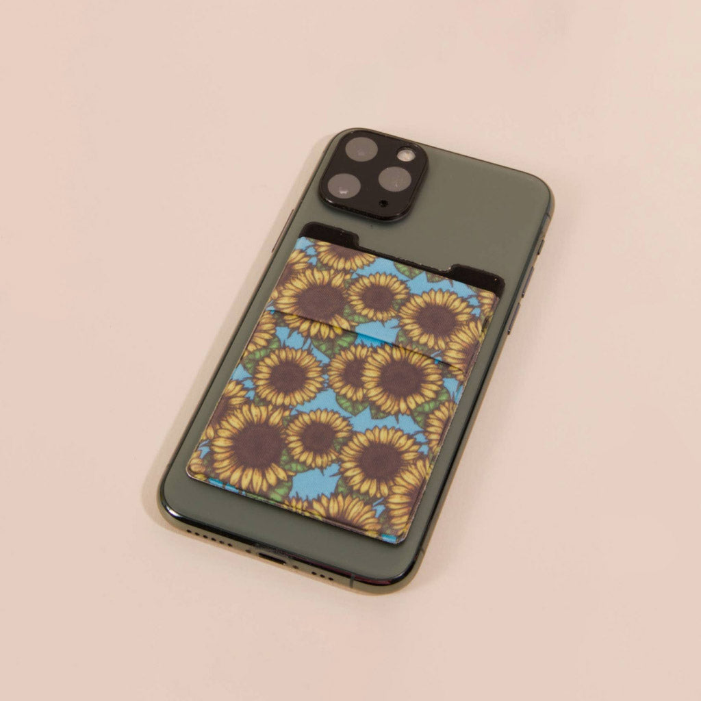 Sunflower Print Phone Pocket