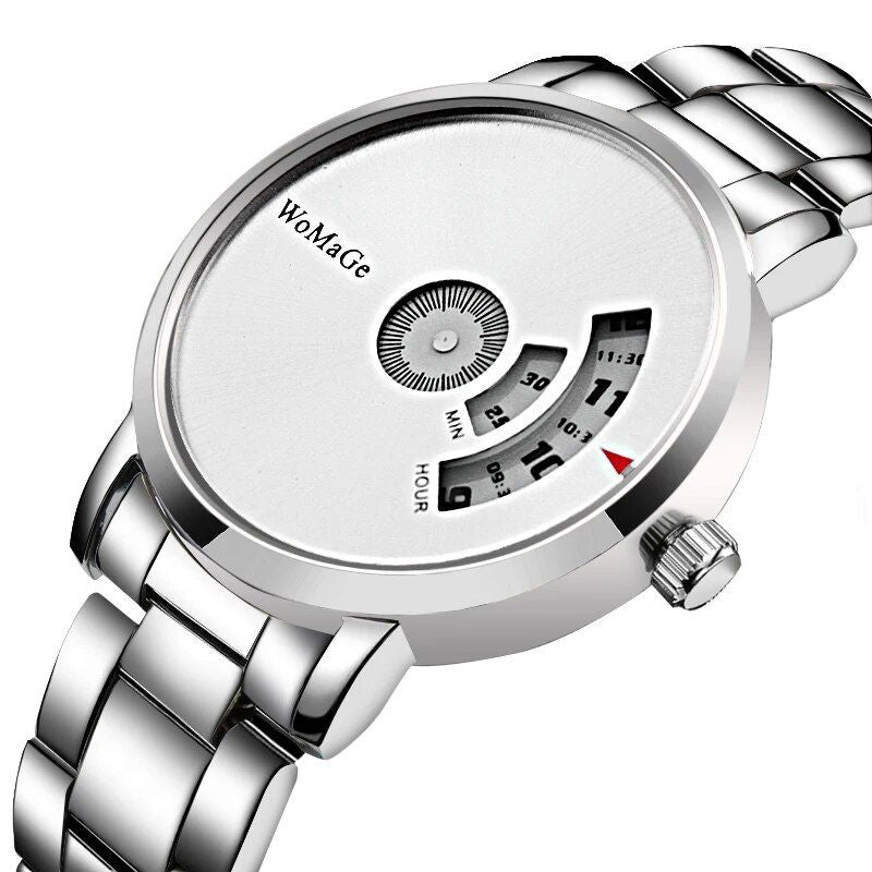 Luxury Stainless Steel Turntable Watch for Men