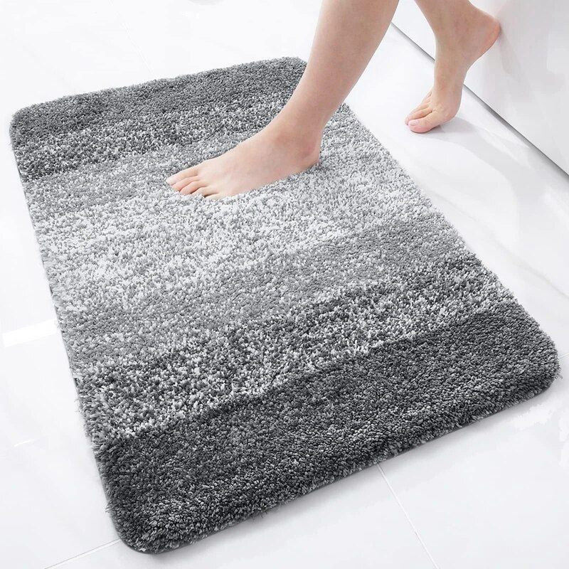 Luxurious Quick-Dry Absorbent Plush Bath Rug - Anti-Slip, Soft, and Durable for Home Decor