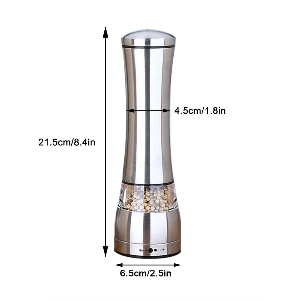 Stainless Steel Salt & Pepper Grinder Set