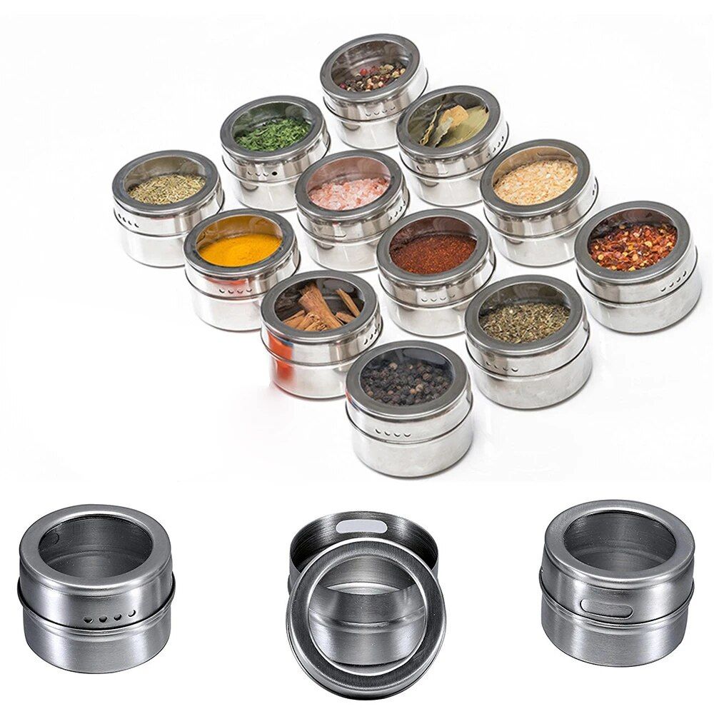 Compact Stainless Steel Spice Jar for Outdoor Cooking and Picnics