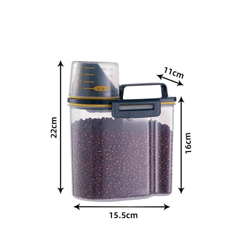 Pet Food Storage Container with Measuring Cup