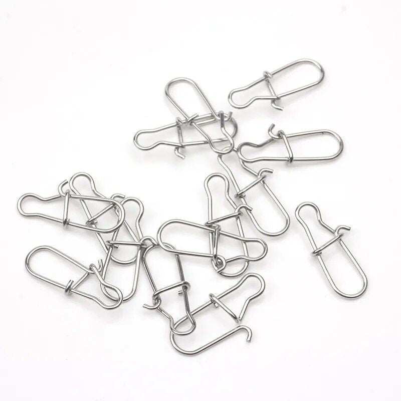 Stainless Steel Fishing Barrel Swivel Lure Connectors 100pcs