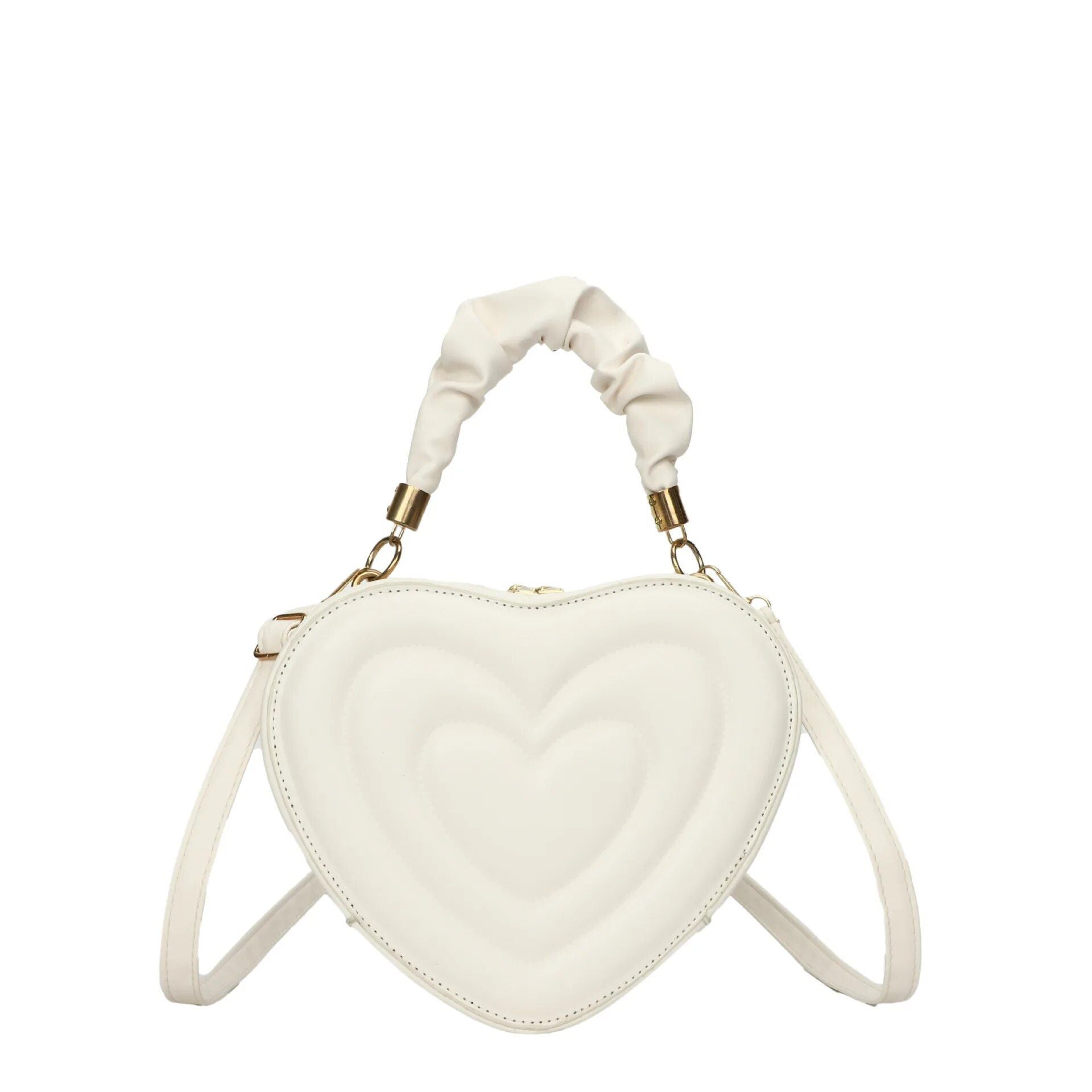 Chic Summer 2023 Heart-Shaped PU Leather Shoulder Bag for Women