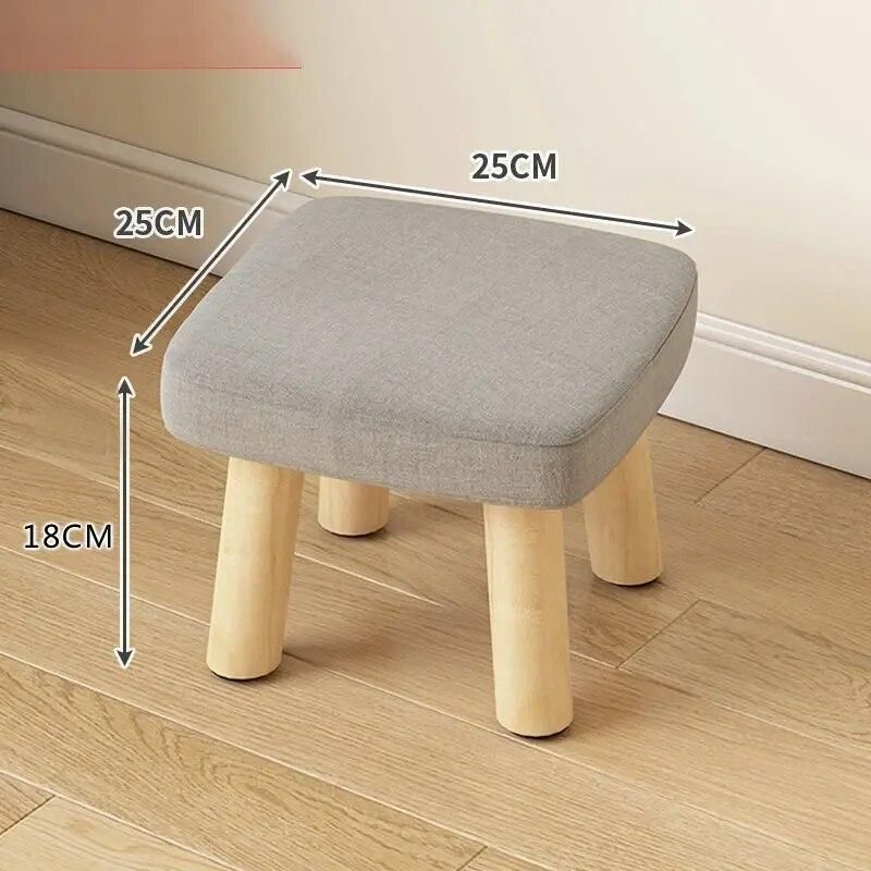 Eco-Friendly Wooden Ottoman Stool