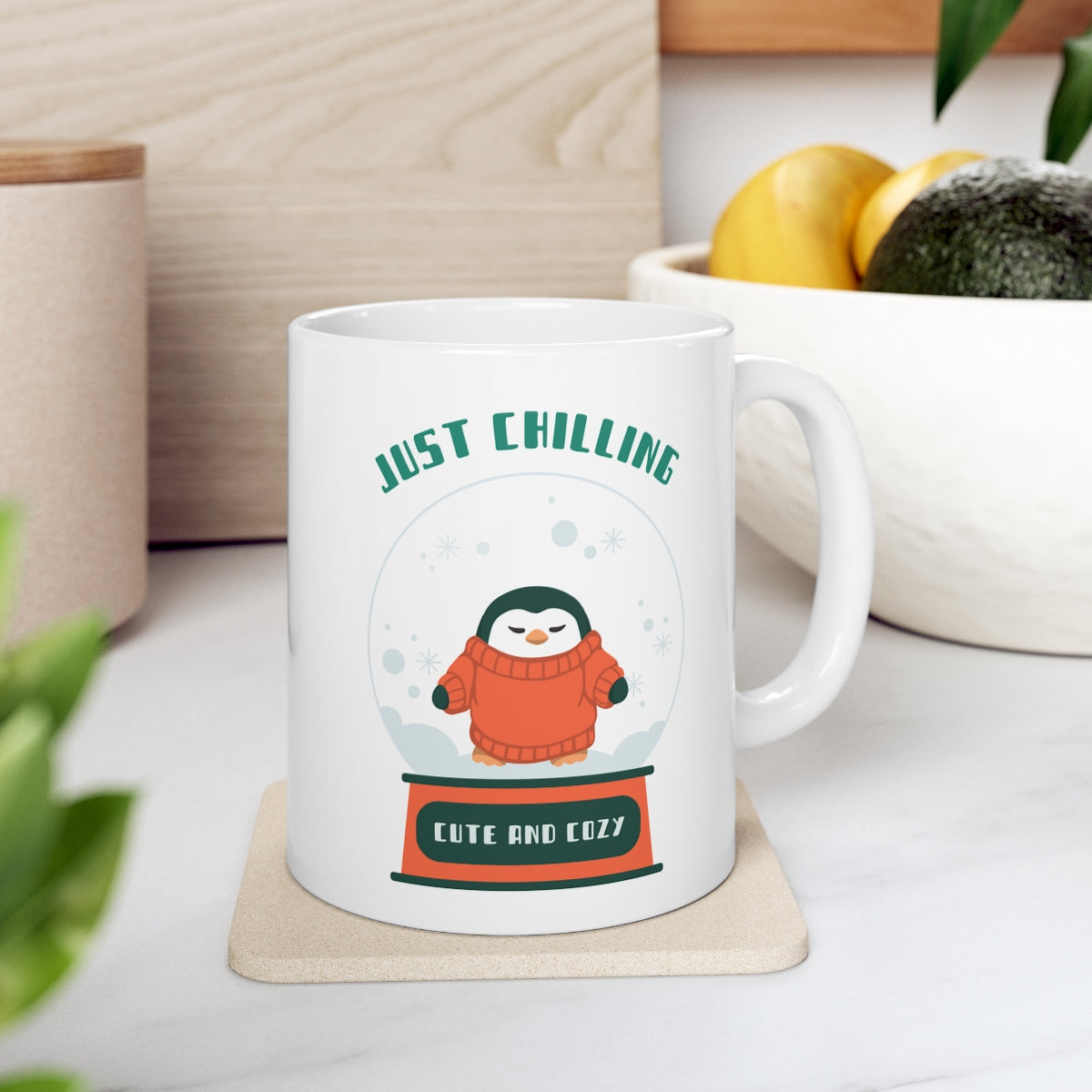 Just Chilling Cute Penguin Mug