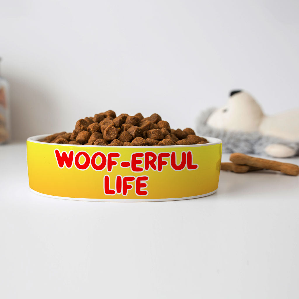 Woof Pet Bowl - Funny Dog Bowl - Cool Pet Food Bowl