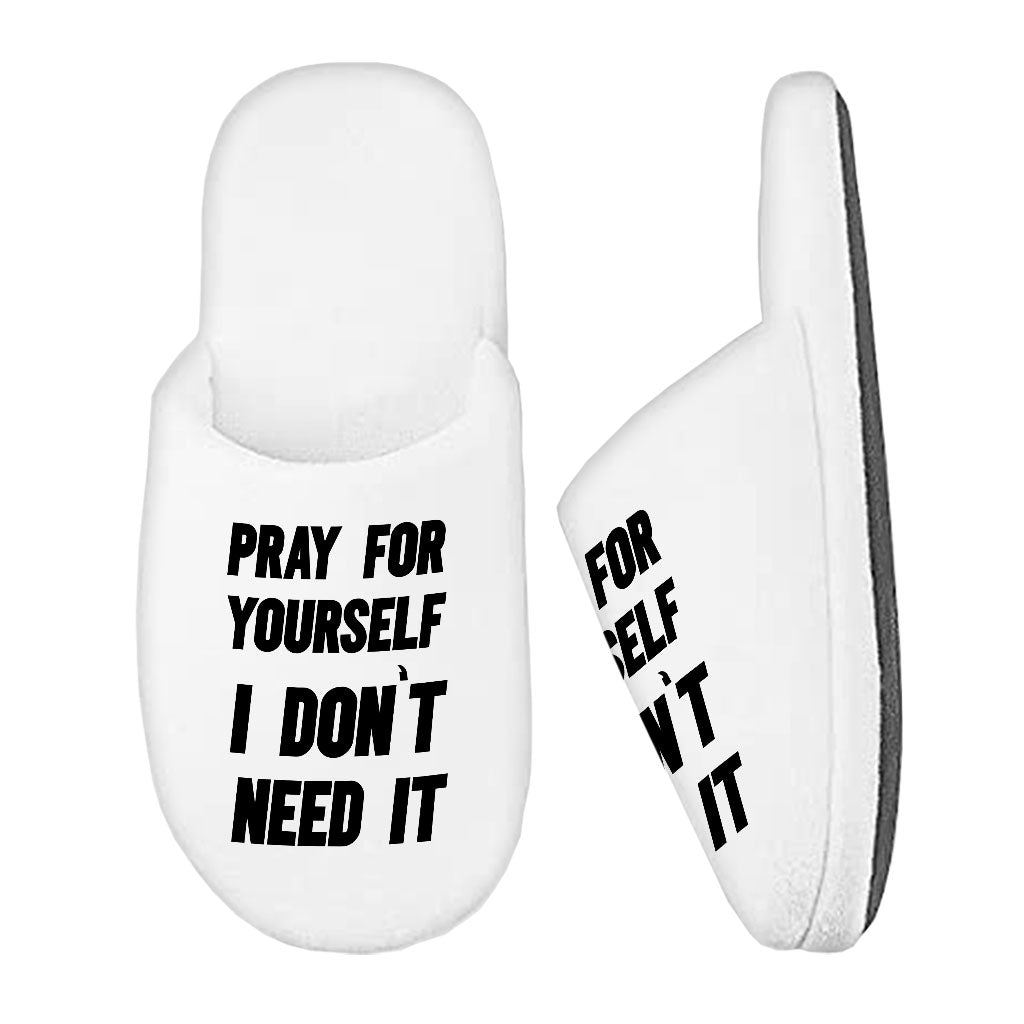 Cool Design Memory Foam Slippers - Quote Slippers - Printed Slippers