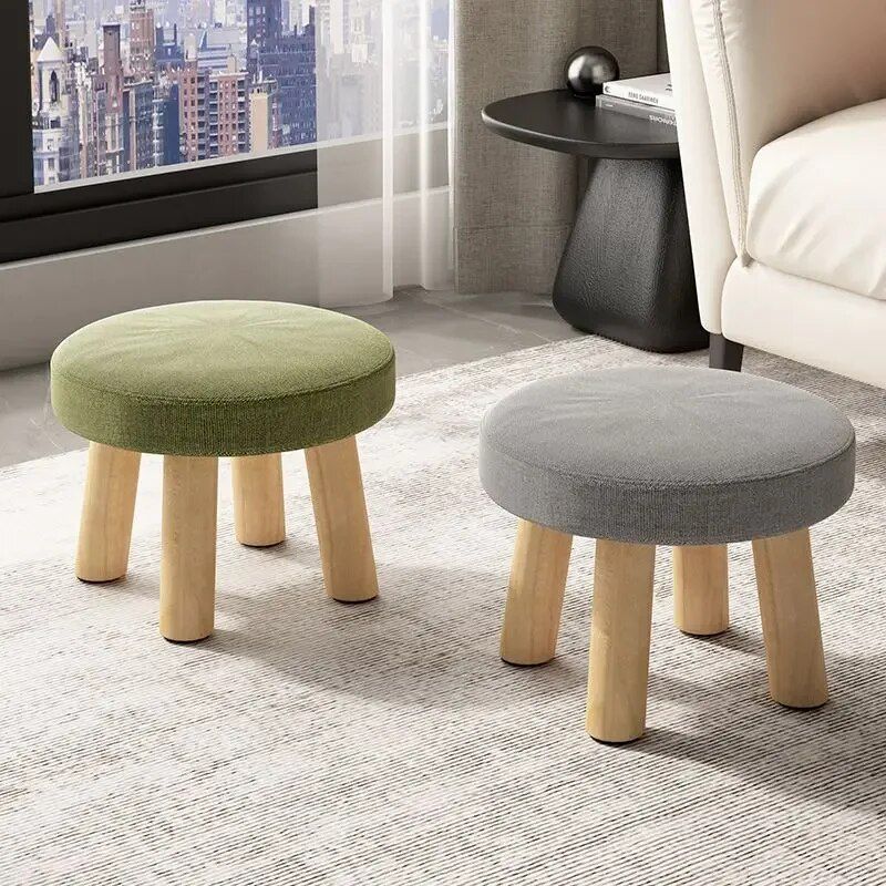 Eco-Friendly Wooden Ottoman Stool