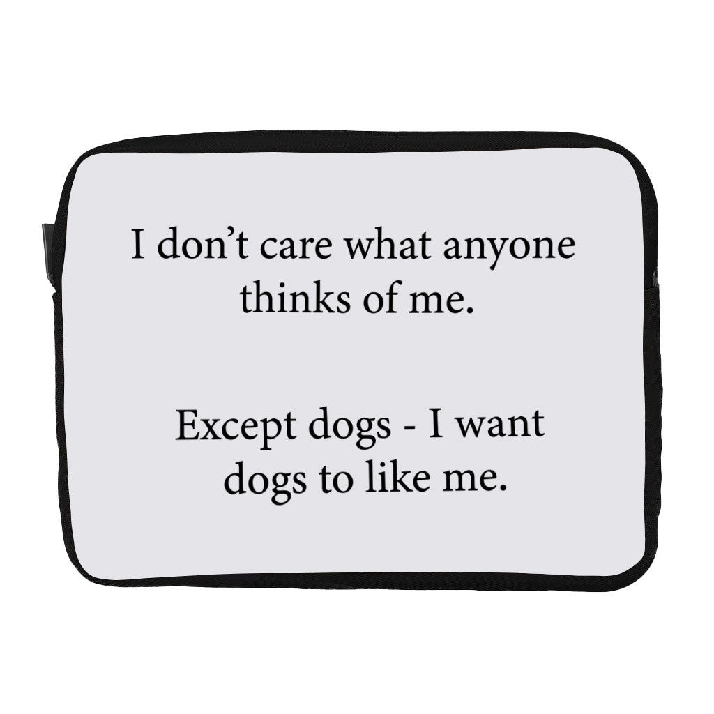 Dog Lover Dell 16" Two-Sided Sleeve - Printed Laptop Sleeve - Funny Laptop Sleeve with Zipper